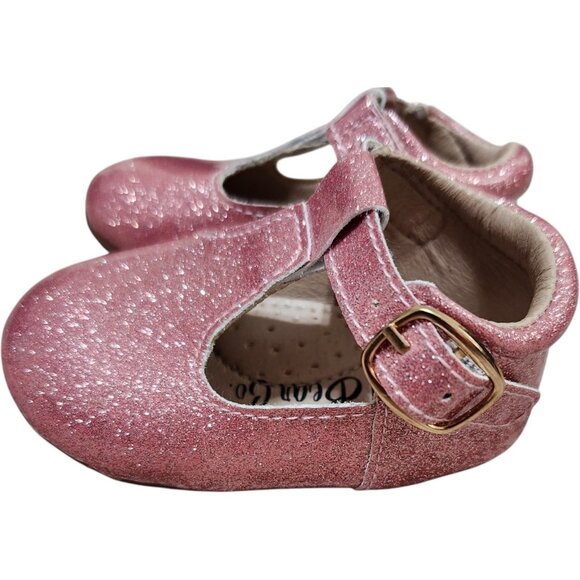 A Bear Co Toddler Size 3 Color Change Pink Smooth Glitter T-Straps Girls - Picture 5 of 12